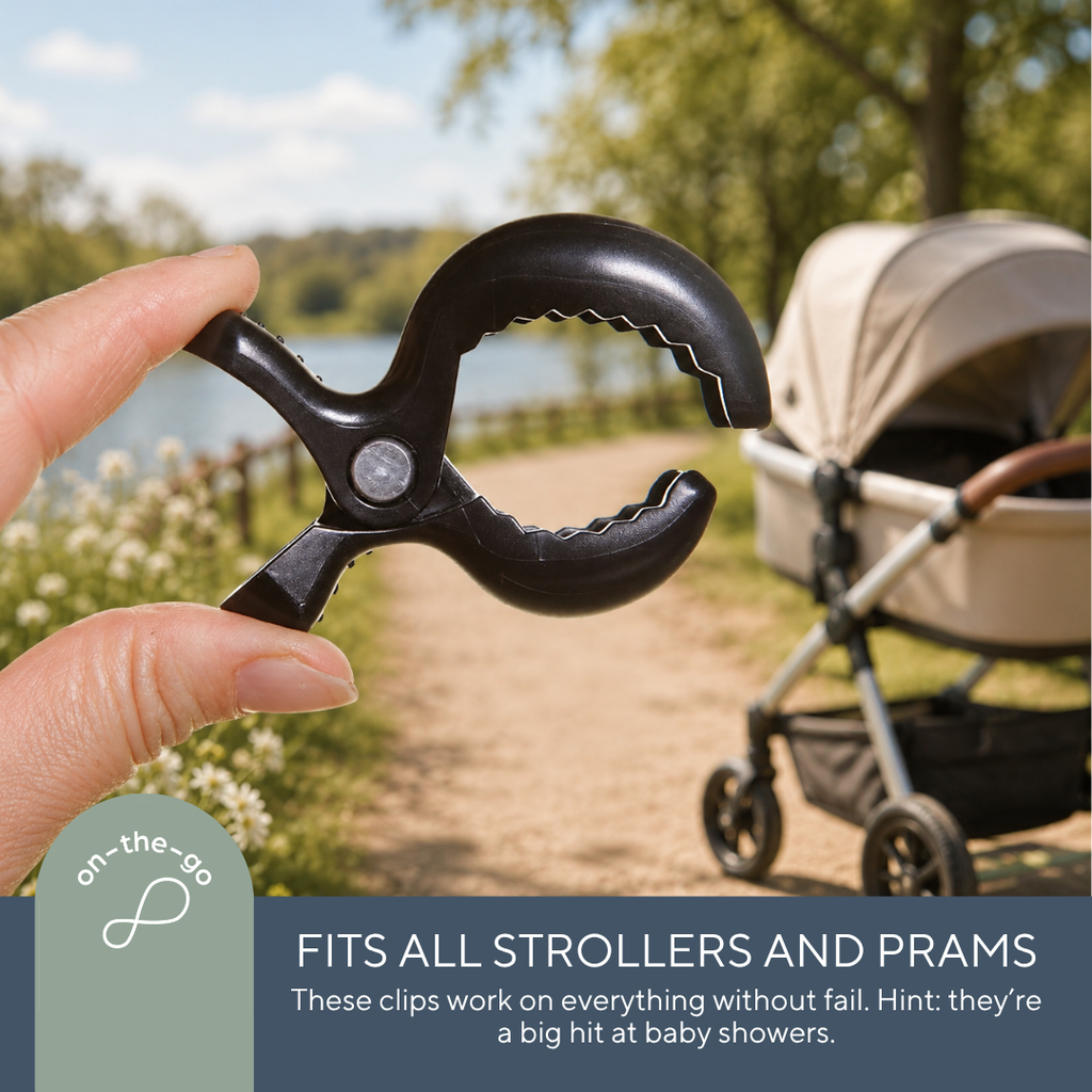 Stroller Clips - 4 Pack Black