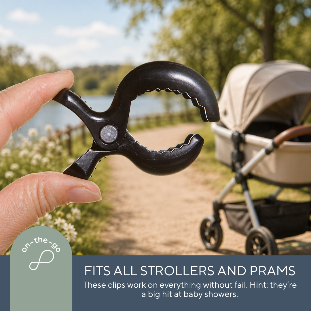 Stroller Clips - 4 Pack Black