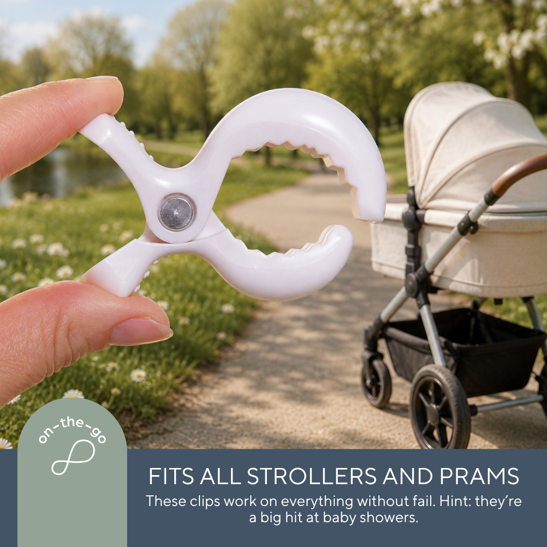 Stroller Clips - 4 Pack White