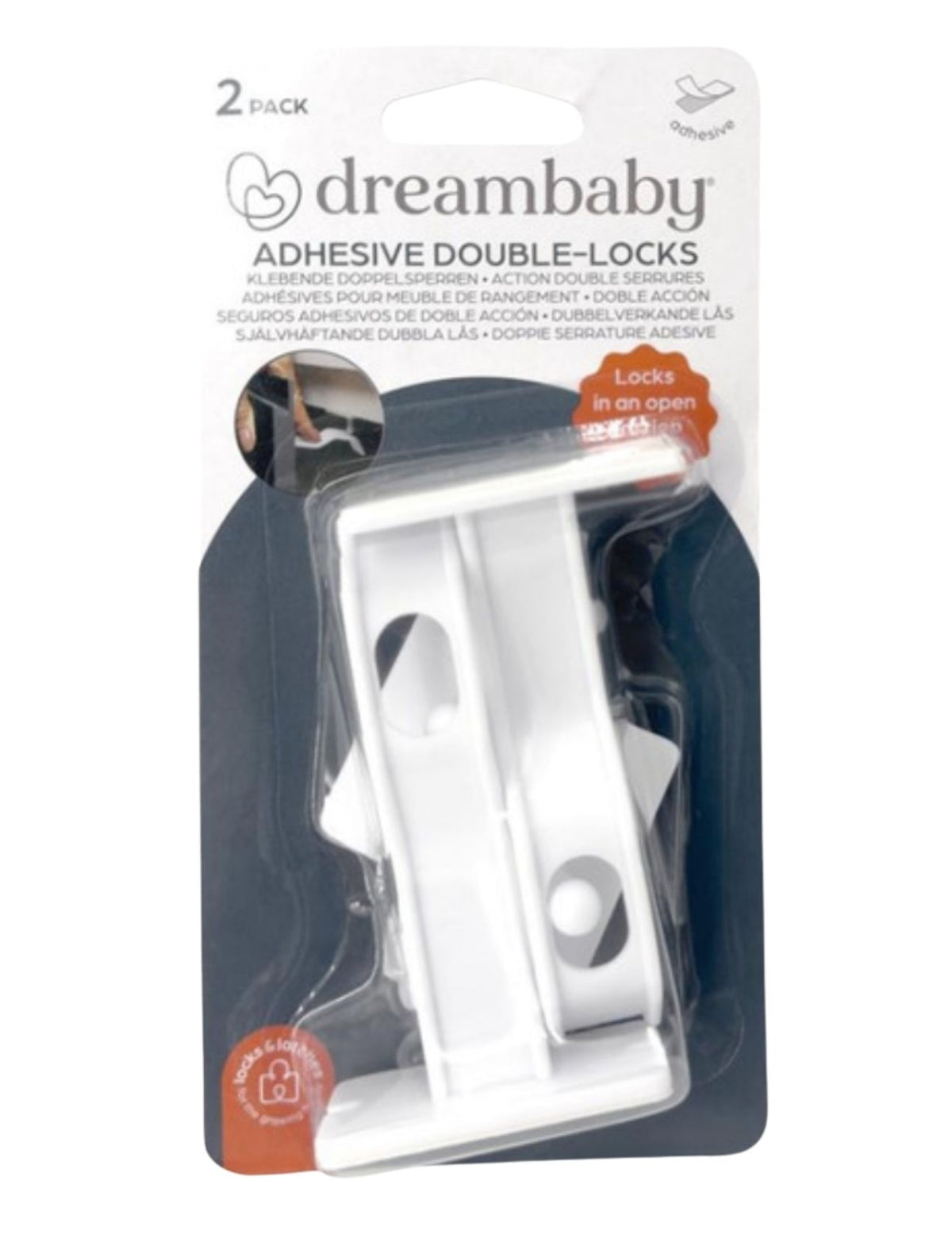 Adhesive Double Locks - 2 Pack
