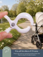 Stroller Clips - 4 Pack White