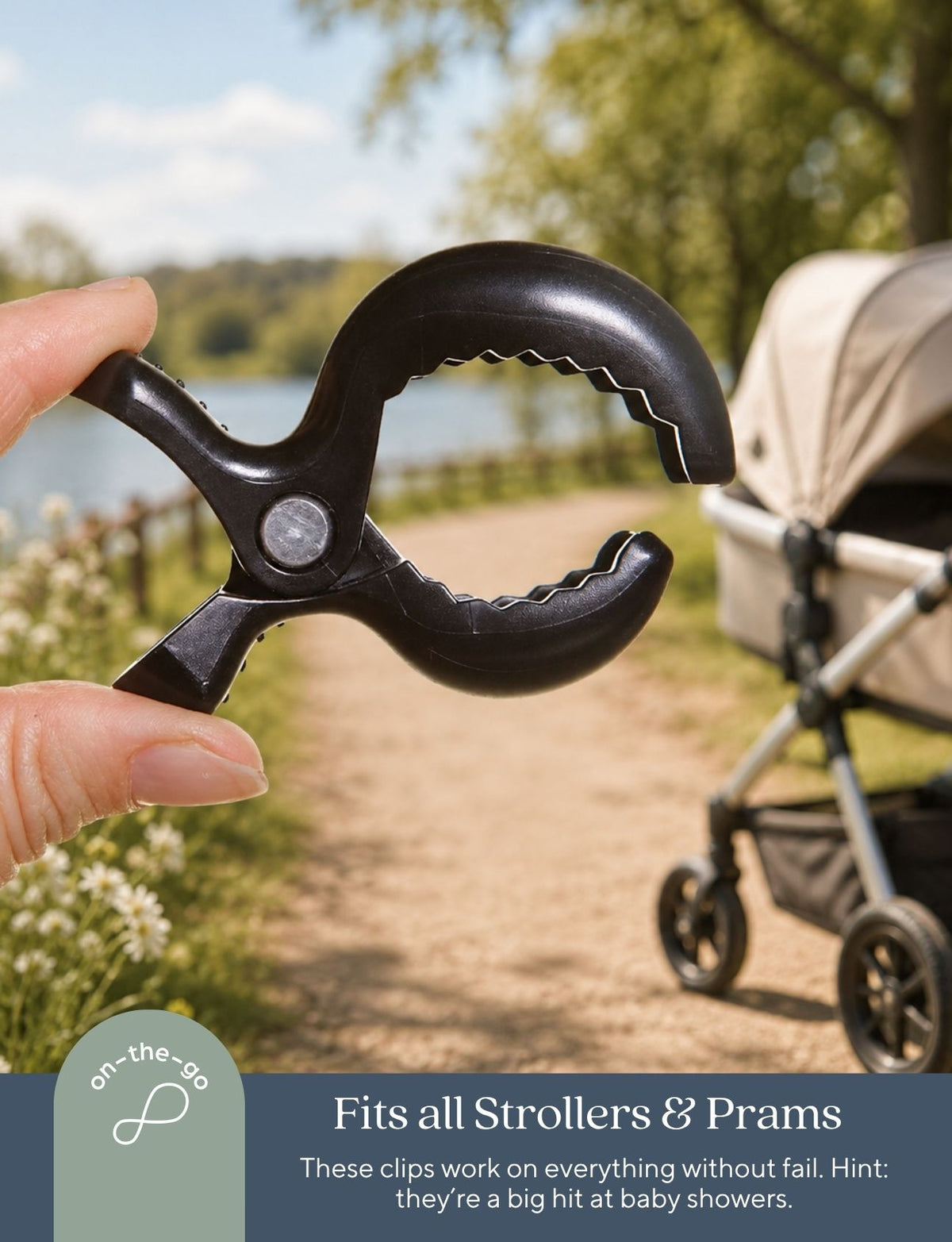 Stroller Clips - 4 Pack Black