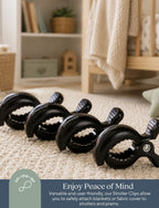 Stroller Clips - 4 Pack Black