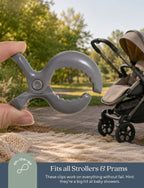 Stroller Clips - 4 Pack Grey