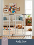 Ava Extra-Wide Hallway Gate - White (100cm - 105.5cm)