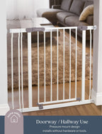 Ava Extra-Wide Hallway Gate - White (100cm - 105.5cm)
