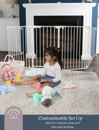 Discovery 6 panel Playpen - White with fitted base sheet