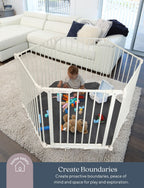 Discovery 6 panel Playpen - White with fitted base sheet
