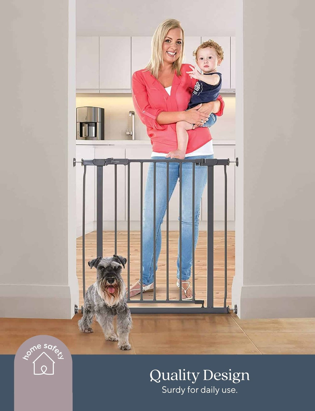 Ava Doorway Gate - Grey (75cm to 81cm)
