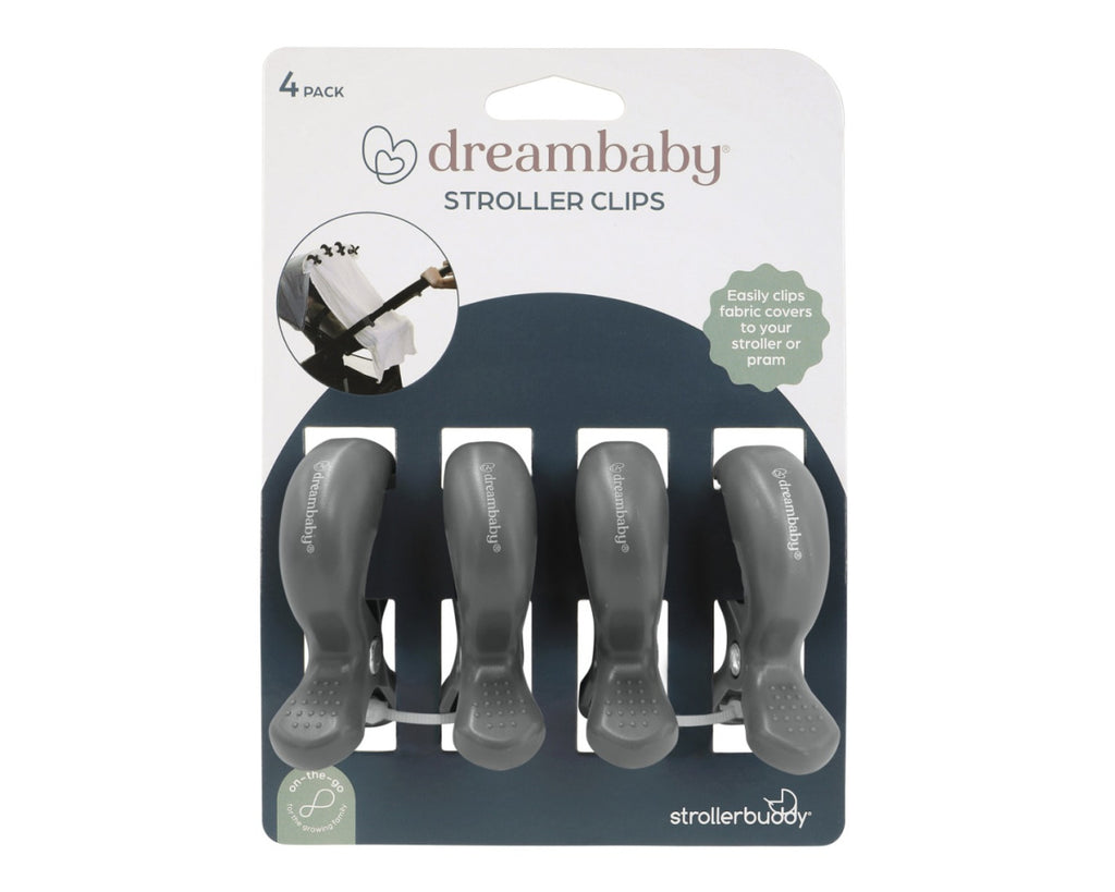 Stroller Clips - 4 Pack Grey