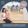 Ava Extra-Wide Hallway Gate - White