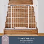 Ava Extra-Wide Hallway Gate - White
